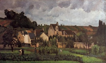 vue de l’hermitage à pontoise 1867 Camille Pissarro paysage Peinture à l'huile